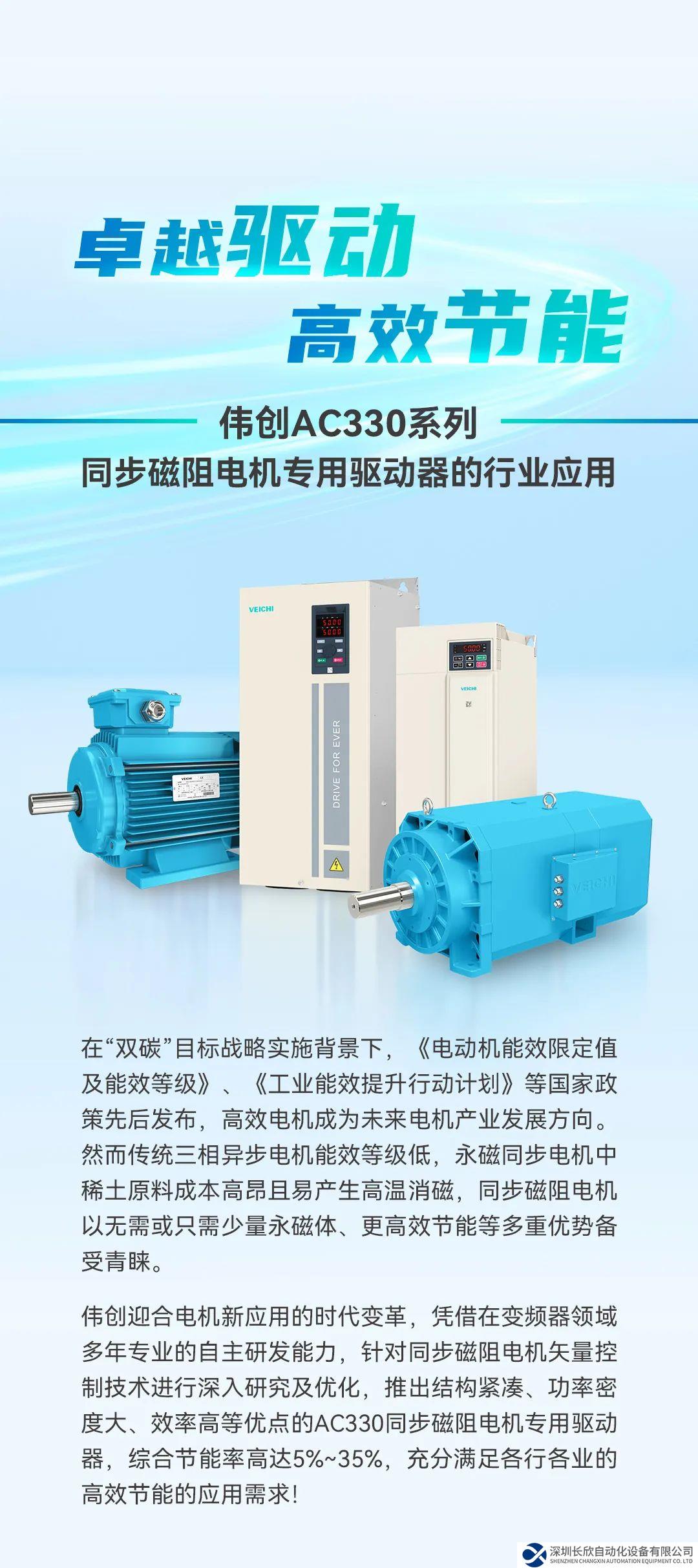 伟创AC330同步磁阻电机专用驱动器的行业应用