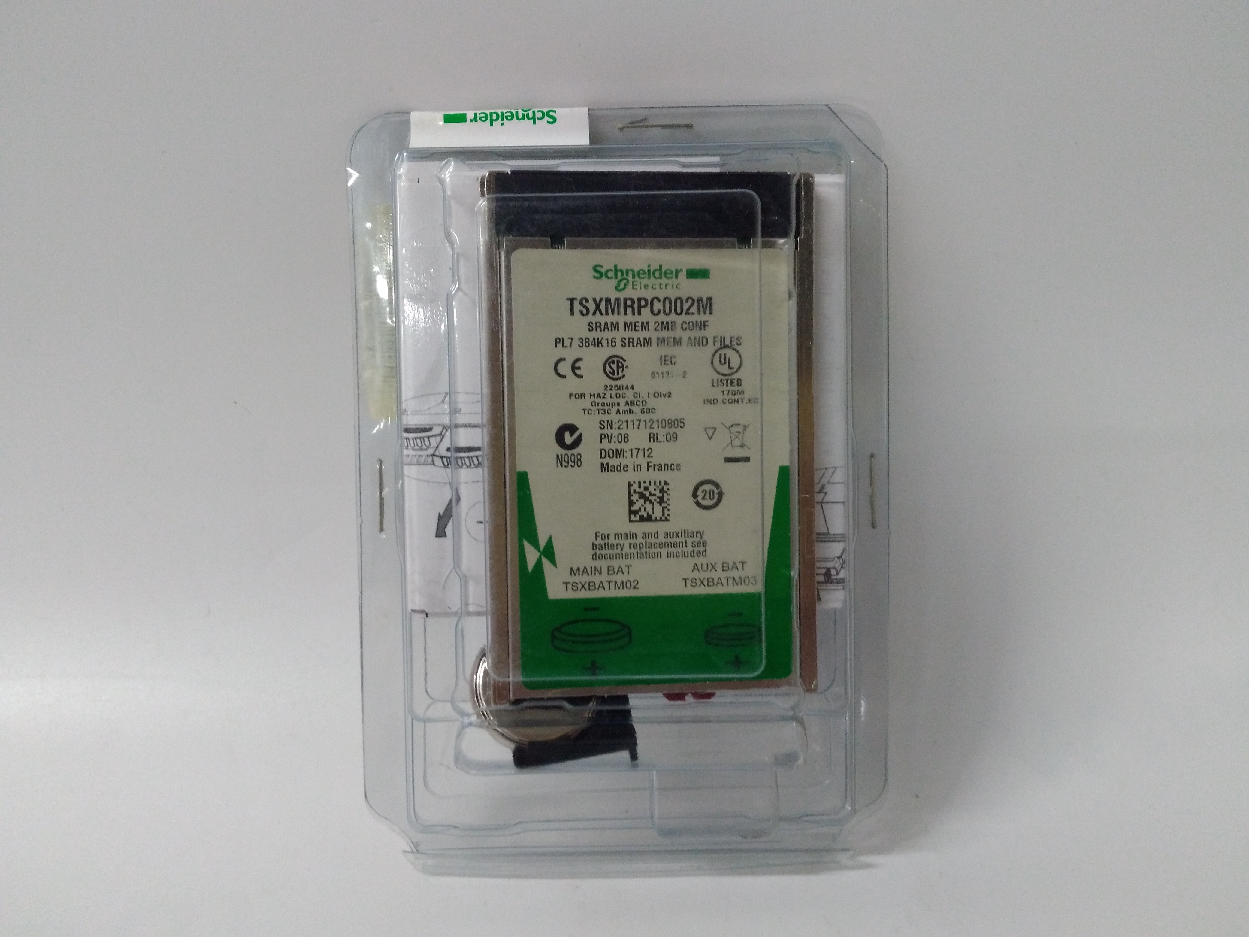 TSXMRPC002M SCHNEIDER 可配置的SRAM存储器扩展卡