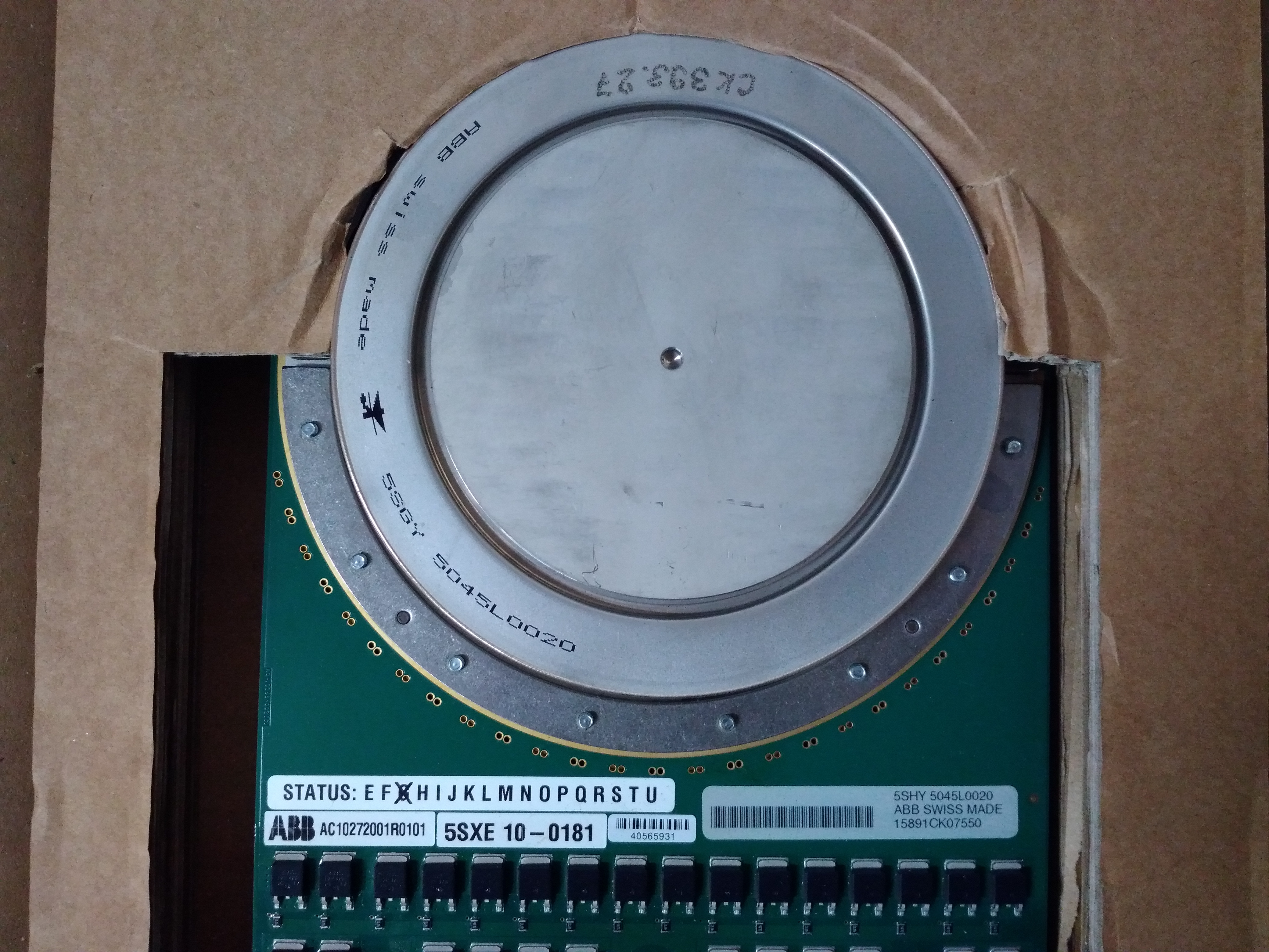 5SHY5045L0020 5SXE10-0181 AC10272001R0101ABB IGCT 模块